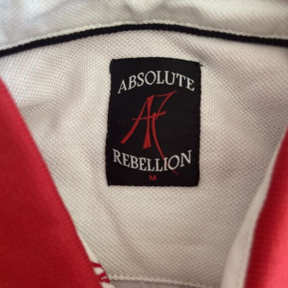 ABSOLUTE REBELLION Red polo Logo Crown Monaco Official Grand Prix MEN SIZE M - Picture 9 of 9
